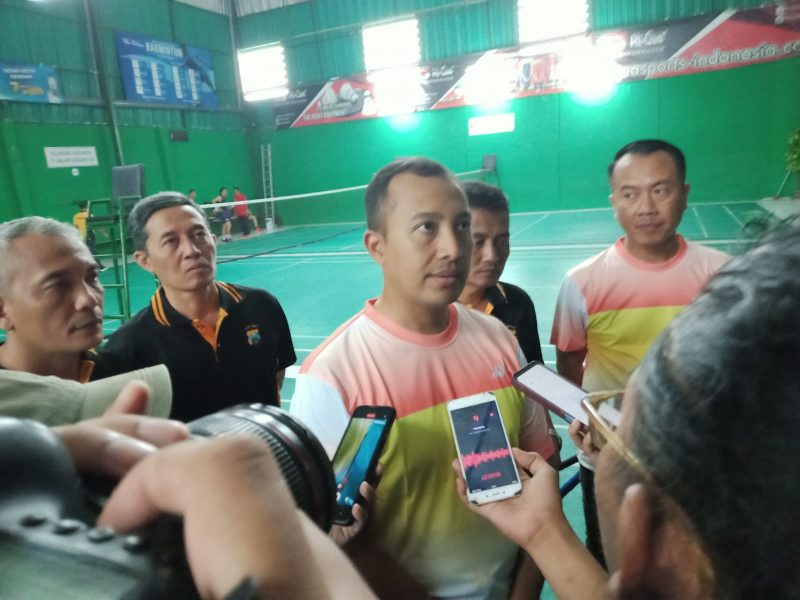 Rangkaian HUT Bhayangkara ke- 78, Polres Kediri Kota Gelar Pertandingan Bulutangkis Antar&nbsp;Wartawan