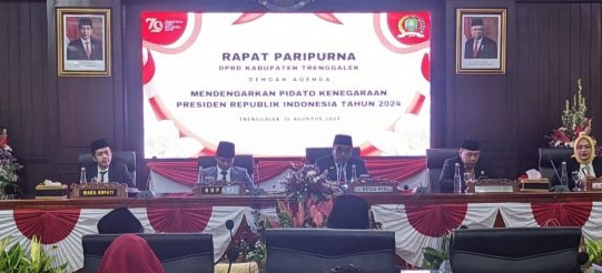DPRD Trenggalek, Gelar Rapat Paripurna Dengarkan Pidato Kenegaraan Presiden&nbsp;RI